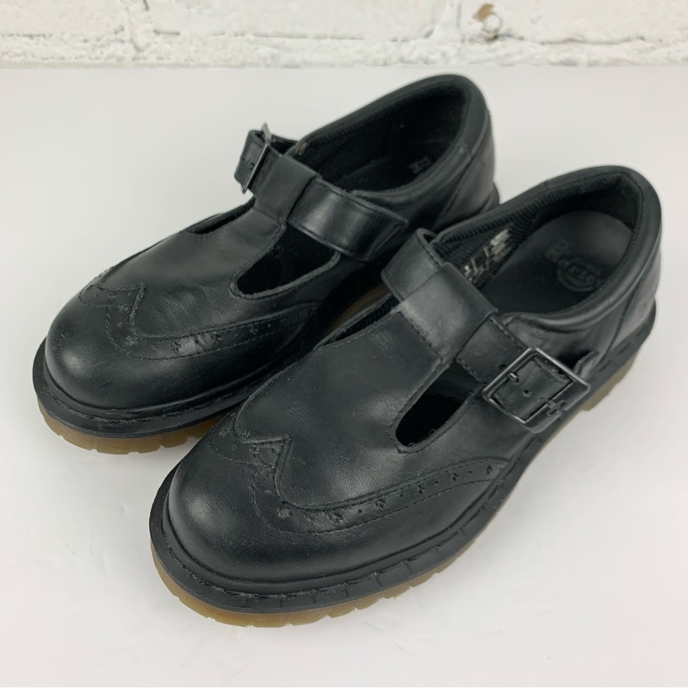 Dr. Martens Black Leather Flats